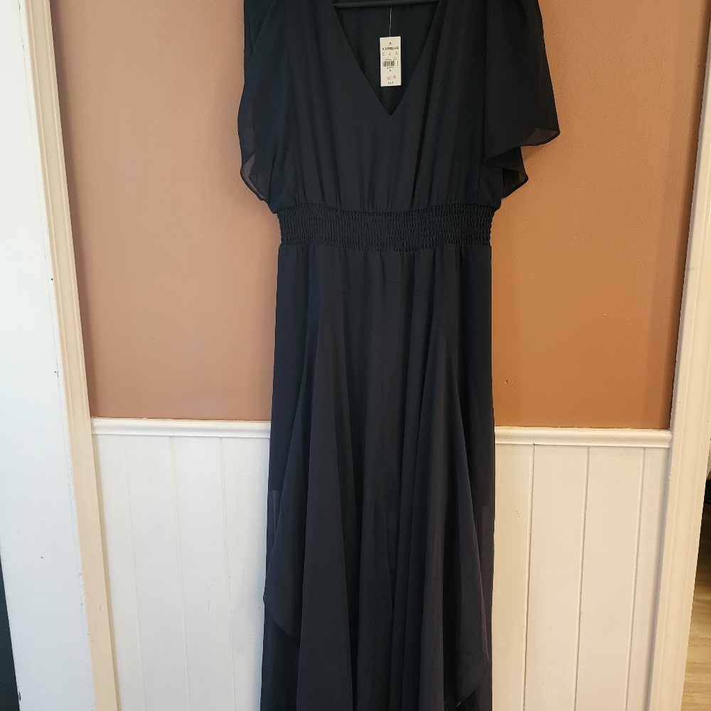 Beautiful Navy Blue Midi Dress